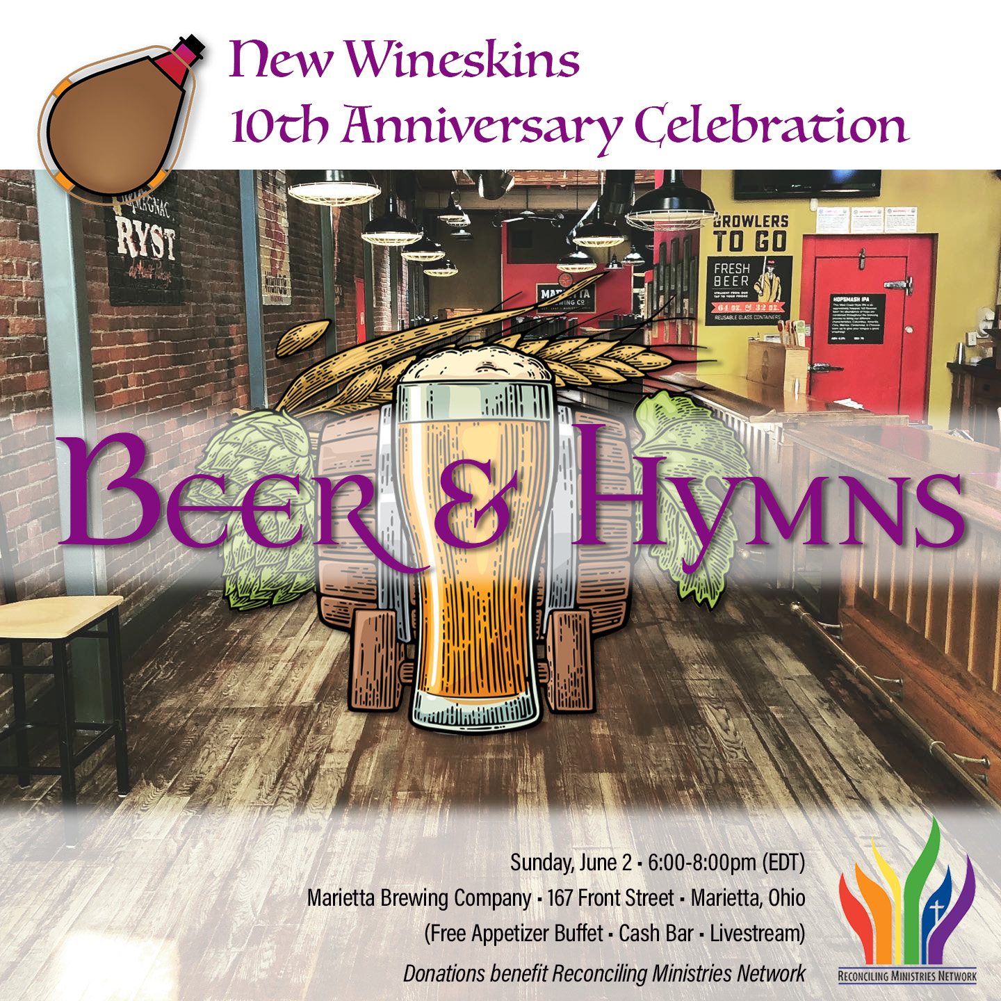 June 2 Gathering: 10th Anniversary Beer & Hymns Bash!
